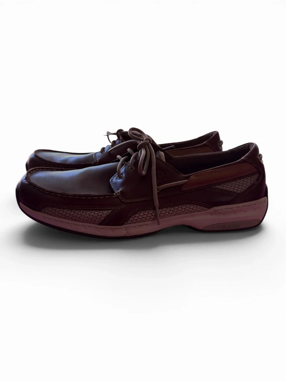 Dunham Men's Brown Leather Lace-Up Boat Shoes